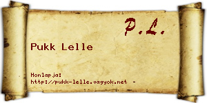 Pukk Lelle névjegykártya